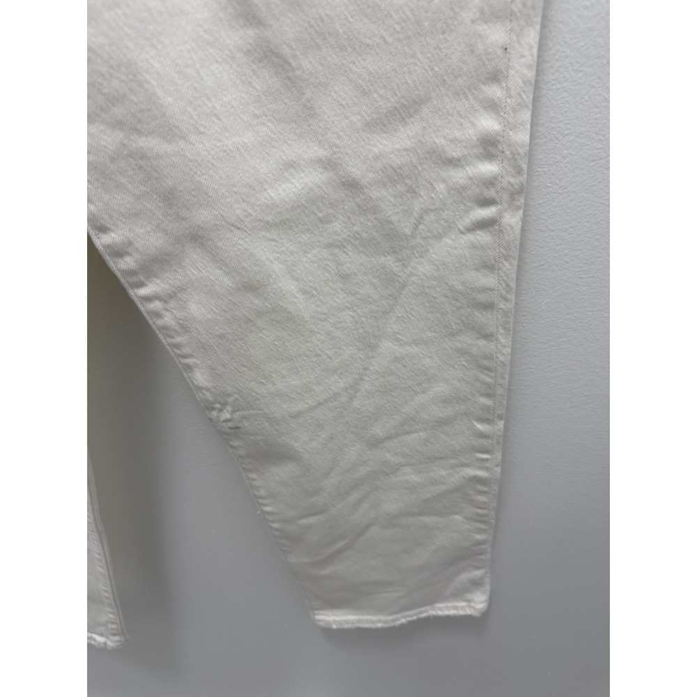 Levi's Ribcage Straight Ankle White Jeans Levis Size 30x29 NWT Flaw See Pics - Picture 5 of 13